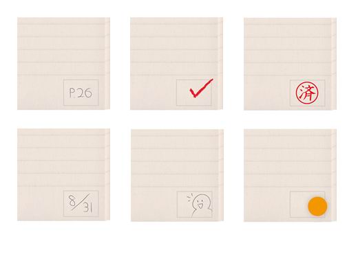 Notebook with corner frames