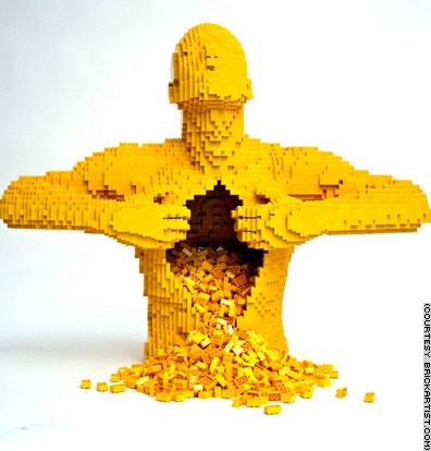 Nathan Sawaya yellow built by LEGO