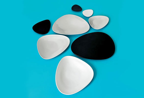 Colombina collection table set by Doriana and Massimiliano Fuksas:alessi Fall/winter 2007