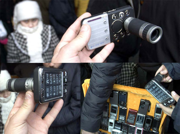 Mobile phone with lens accessory from China