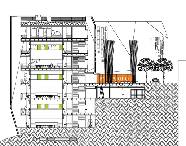 Spain Park Library/Biblioteca Parque Espana in Santo Domingo, Colombia designed by Giancarlo Mazzanti