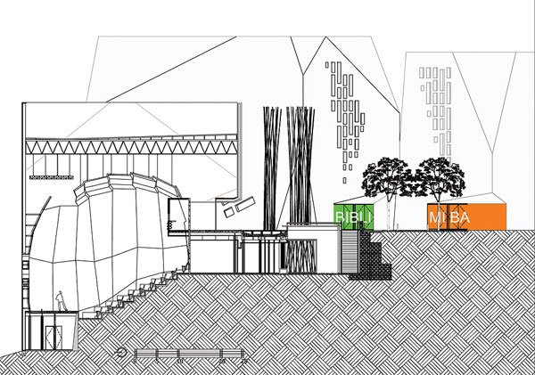 Spain Park Library/Biblioteca Parque Espana in Santo Domingo, Colombia designed by Giancarlo Mazzanti