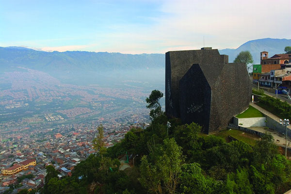 Spain Park Library/Biblioteca Parque Espana in Santo Domingo, Colombia designed by Giancarlo Mazzanti