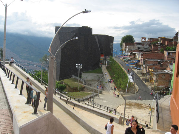 Spain Park Library/Biblioteca Parque Espana in Santo Domingo, Colombia designed by Giancarlo Mazzanti