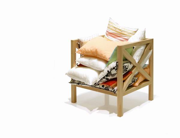 pillow crate armchair designed by 5.5 designer