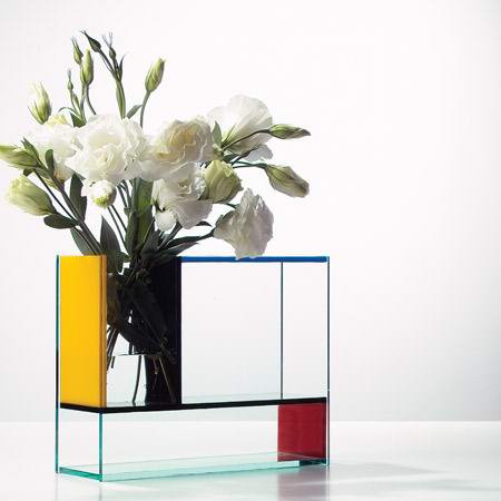 Glass vases Mondrian
