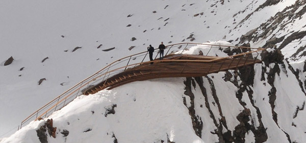 Top of Tyrol mountain-top viewing platform by Astearchitecture