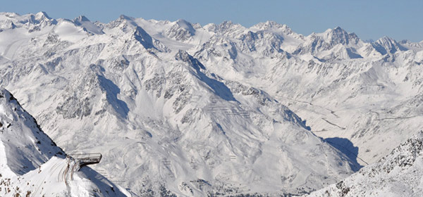 Top of Tyrol mountain-top viewing platform by Astearchitecture
