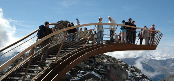 Top of Tyrol mountain-top viewing platform by Astearchitecture