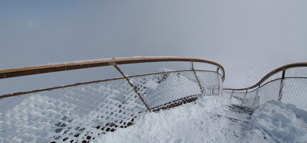 Top of Tyrol mountain-top viewing platform by Astearchitecture