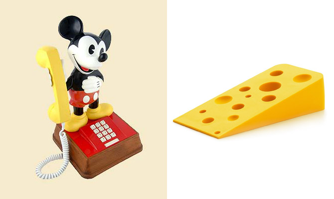 Mickey Mouse Phone 1976 & Swiss Door Wedge by Andrew Stafford