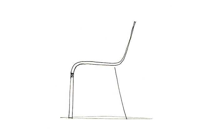 Vitra 03 Chair Maarten Van Severen sketch