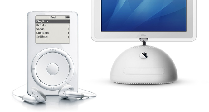 iPod 1st gen and iMac G4