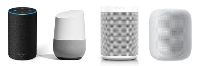 Echo 2 Google Home Sonos HomePod