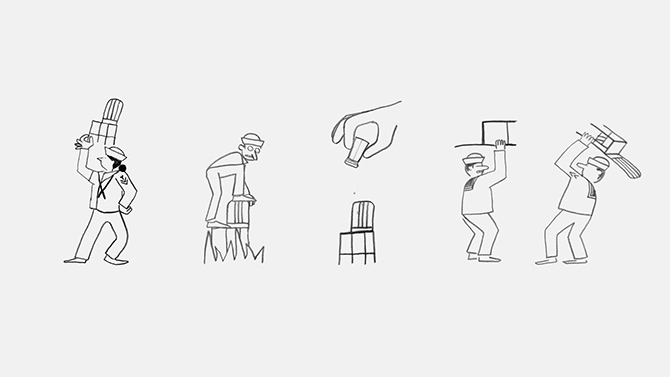 Jean and Nicolas Jullien create playful animations to illustrate the story of Emeco
